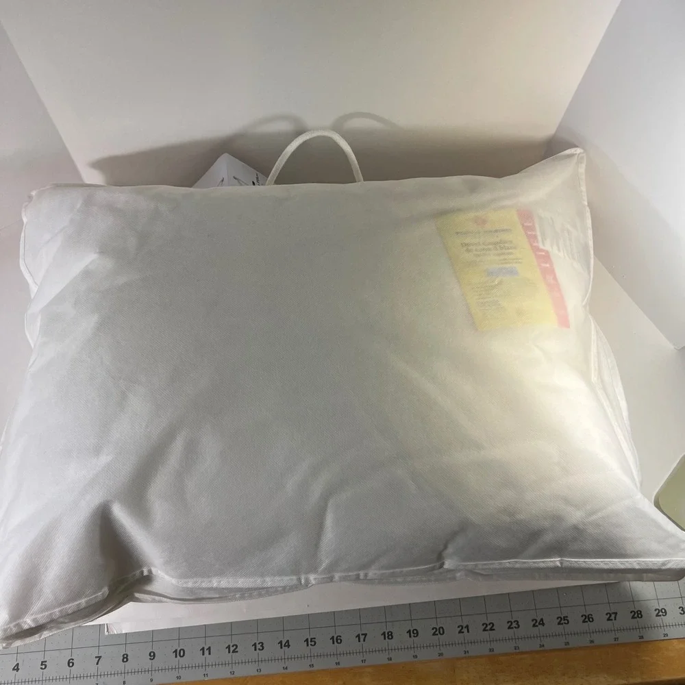 Brooklinen Standard Medium Down Pillow Canadian Fill Cotton Sateen Shell 28oz